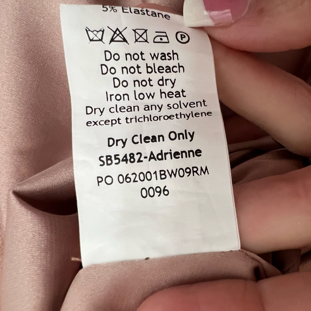 House of CB Adrienne Blush Satin Strapless Gown - Picture 12 of 14